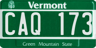 VT license plate CAQ173