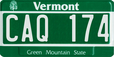 VT license plate CAQ174