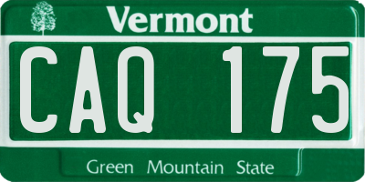 VT license plate CAQ175