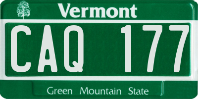 VT license plate CAQ177
