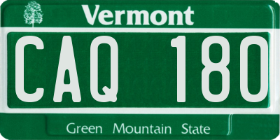 VT license plate CAQ180