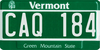VT license plate CAQ184