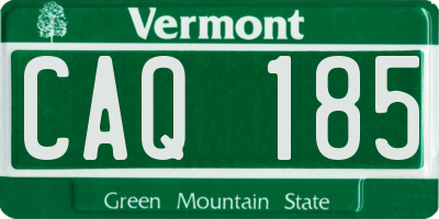 VT license plate CAQ185