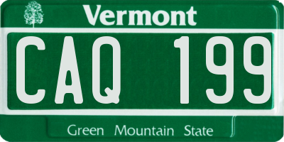 VT license plate CAQ199