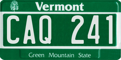 VT license plate CAQ241