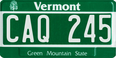 VT license plate CAQ245