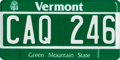 VT license plate CAQ246
