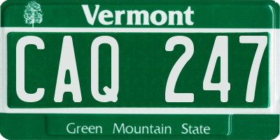 VT license plate CAQ247