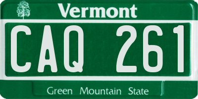 VT license plate CAQ261