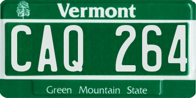 VT license plate CAQ264