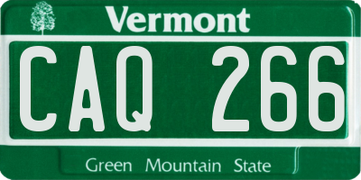 VT license plate CAQ266
