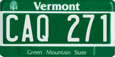 VT license plate CAQ271