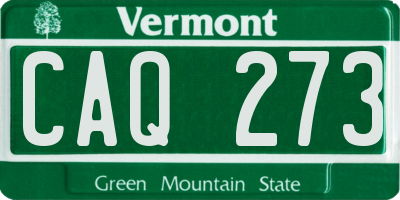 VT license plate CAQ273
