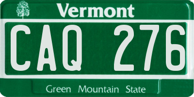 VT license plate CAQ276