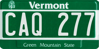 VT license plate CAQ277