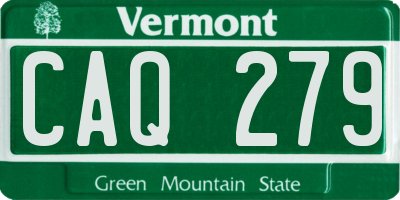 VT license plate CAQ279