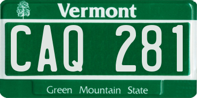 VT license plate CAQ281