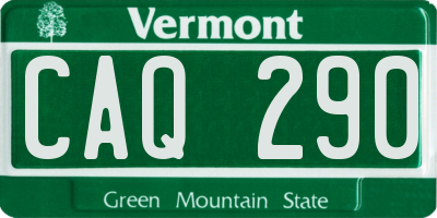 VT license plate CAQ290