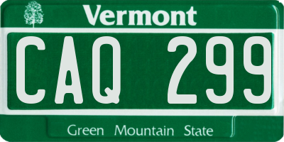 VT license plate CAQ299