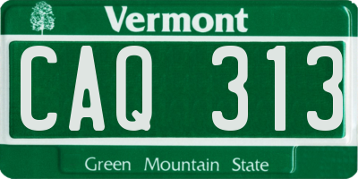 VT license plate CAQ313