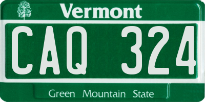 VT license plate CAQ324