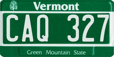 VT license plate CAQ327