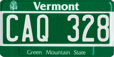 VT license plate CAQ328