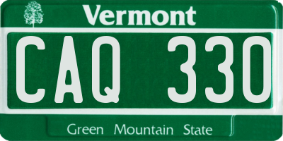 VT license plate CAQ330