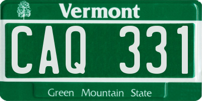 VT license plate CAQ331