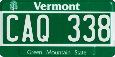 VT license plate CAQ338