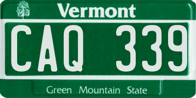 VT license plate CAQ339