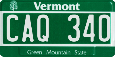 VT license plate CAQ340