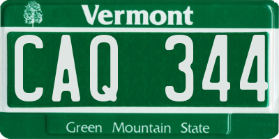 VT license plate CAQ344