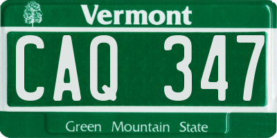 VT license plate CAQ347