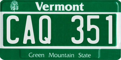 VT license plate CAQ351