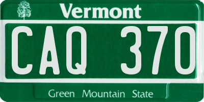 VT license plate CAQ370