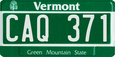 VT license plate CAQ371