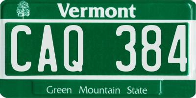 VT license plate CAQ384