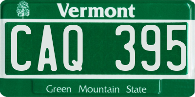 VT license plate CAQ395