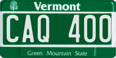 VT license plate CAQ400