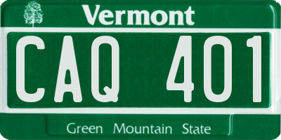 VT license plate CAQ401