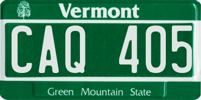 VT license plate CAQ405