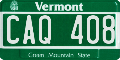 VT license plate CAQ408