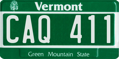VT license plate CAQ411