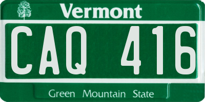 VT license plate CAQ416