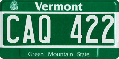 VT license plate CAQ422