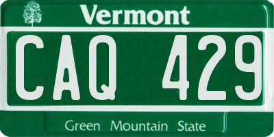 VT license plate CAQ429