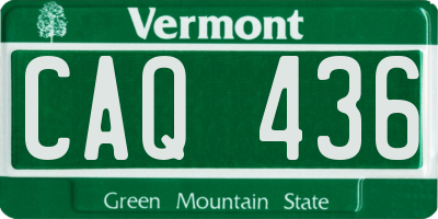 VT license plate CAQ436