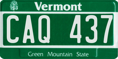 VT license plate CAQ437