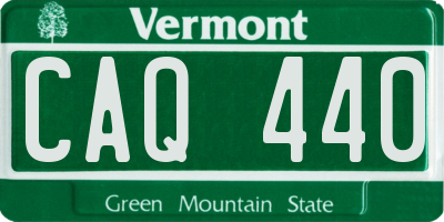 VT license plate CAQ440